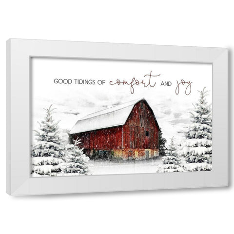 Good Tidings White Modern Wood Framed Art Print by Pugh, Jennifer