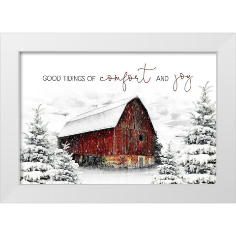 Good Tidings White Modern Wood Framed Art Print by Pugh, Jennifer