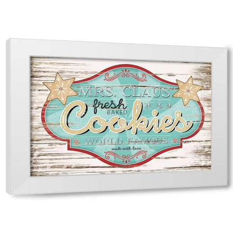 Mrs. Claus Cookies White Modern Wood Framed Art Print by Pugh, Jennifer