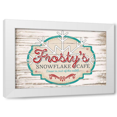 Frostys CafÃ© White Modern Wood Framed Art Print by Pugh, Jennifer