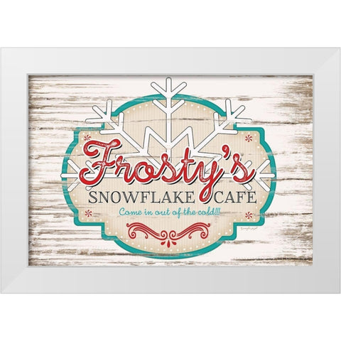 Frostys CafÃ© White Modern Wood Framed Art Print by Pugh, Jennifer