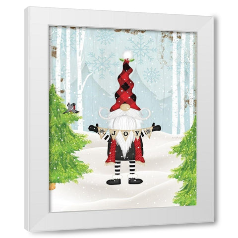 Gnome White Modern Wood Framed Art Print by Pugh, Jennifer