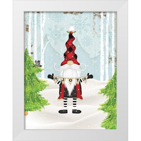 Gnome White Modern Wood Framed Art Print by Pugh, Jennifer