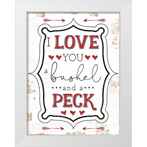 Bushel and a Peck White Modern Wood Framed Art Print by Pugh, Jennifer