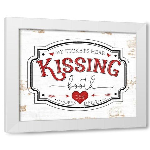 Kissing Booth White Modern Wood Framed Art Print by Pugh, Jennifer