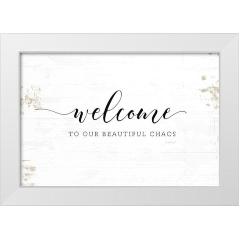 Welcome to Our White Modern Wood Framed Art Print by Pugh, Jennifer