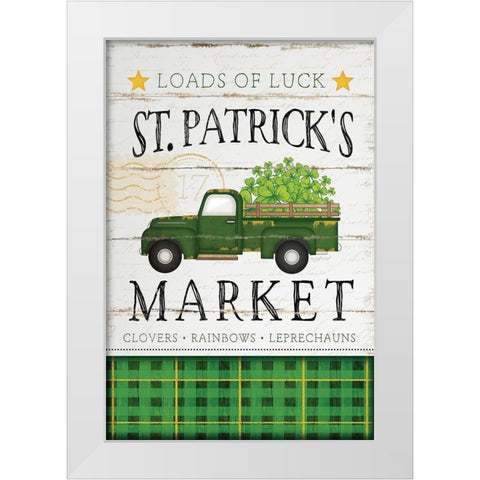 St. Patricks Market White Modern Wood Framed Art Print by Pugh, Jennifer