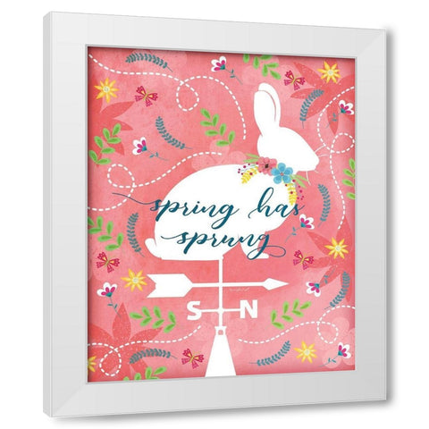 Spring Has Sprung White Modern Wood Framed Art Print by Pugh, Jennifer