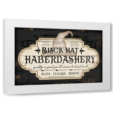 Haberdashery White Modern Wood Framed Art Print by Pugh, Jennifer