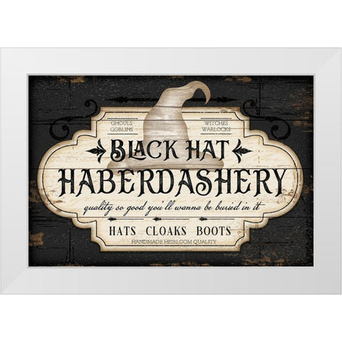 Haberdashery White Modern Wood Framed Art Print by Pugh, Jennifer