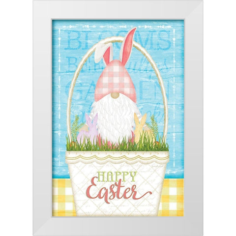 Easter Gnomes White Modern Wood Framed Art Print by Pugh, Jennifer