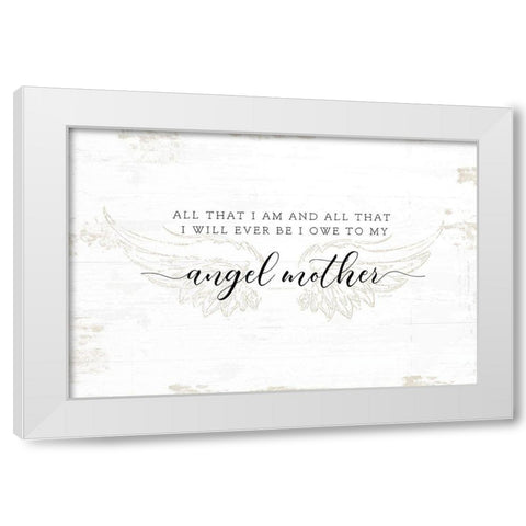 Angel Mother White Modern Wood Framed Art Print by Pugh, Jennifer