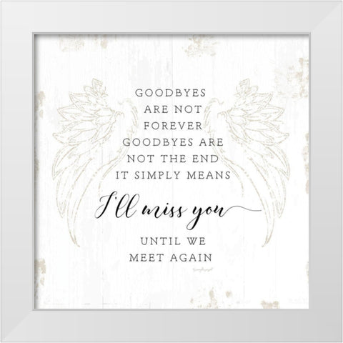 Goodbyes White Modern Wood Framed Art Print by Pugh, Jennifer