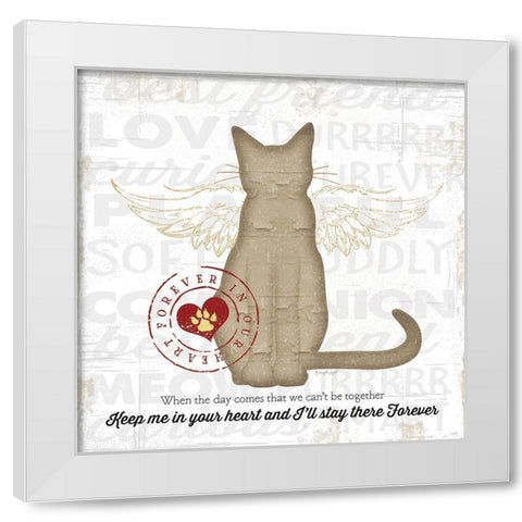 Forever in Our Hearts White Modern Wood Framed Art Print by Pugh, Jennifer