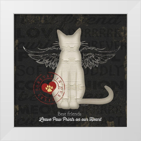 Forever in Our Hearts White Modern Wood Framed Art Print by Pugh, Jennifer