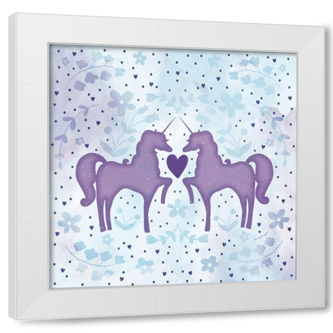 Watercolor Unicorn I White Modern Wood Framed Art Print by Pugh, Jennifer