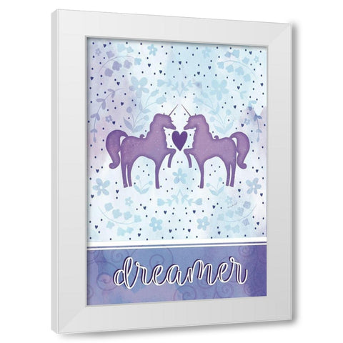 Watercolor Unicorn III White Modern Wood Framed Art Print by Pugh, Jennifer