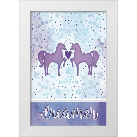 Watercolor Unicorn III White Modern Wood Framed Art Print by Pugh, Jennifer