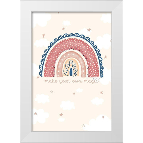 Make Your Own Magic White Modern Wood Framed Art Print by Pugh, Jennifer