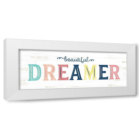 Dreamer White Modern Wood Framed Art Print by Pugh, Jennifer