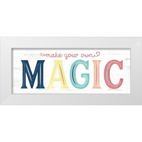 Magic White Modern Wood Framed Art Print by Pugh, Jennifer