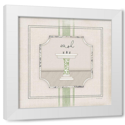 Wash White Modern Wood Framed Art Print by Pugh, Jennifer