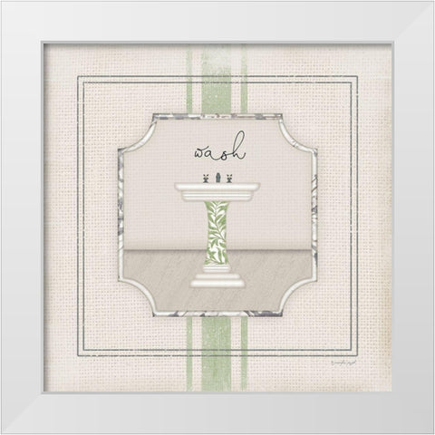 Wash White Modern Wood Framed Art Print by Pugh, Jennifer