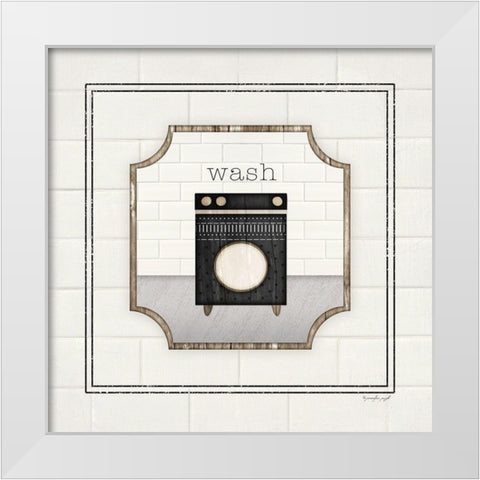 Wash White Modern Wood Framed Art Print by Pugh, Jennifer