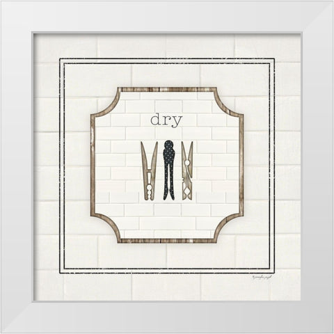 Dry White Modern Wood Framed Art Print by Pugh, Jennifer