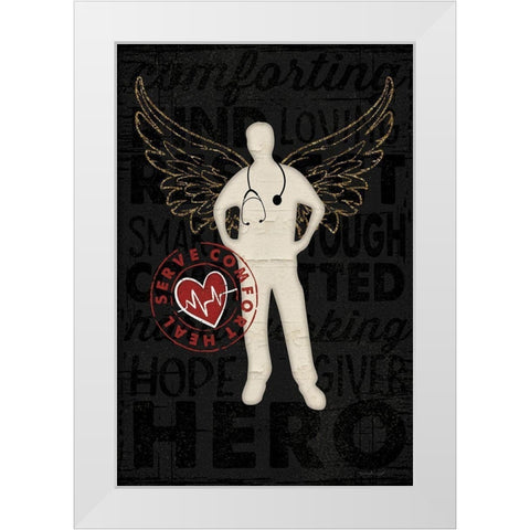 Hero White Modern Wood Framed Art Print by Pugh, Jennifer