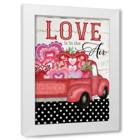 Love is in the Air White Modern Wood Framed Art Print by Pugh, Jennifer