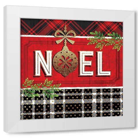 Noel White Modern Wood Framed Art Print by Pugh, Jennifer