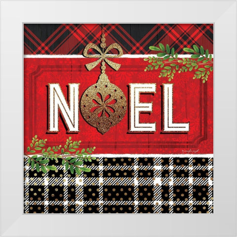 Noel White Modern Wood Framed Art Print by Pugh, Jennifer