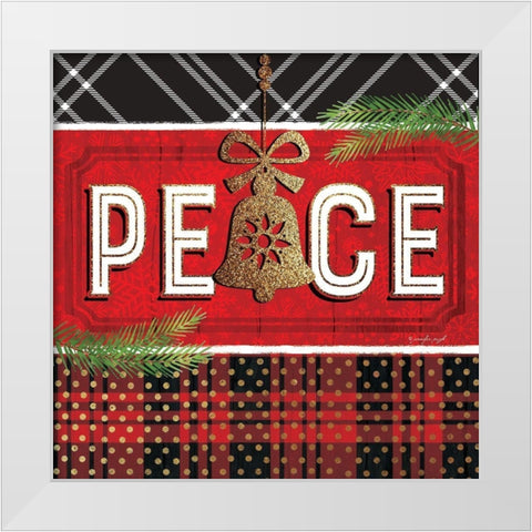 Peace White Modern Wood Framed Art Print by Pugh, Jennifer