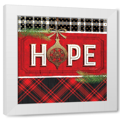 Hope White Modern Wood Framed Art Print by Pugh, Jennifer