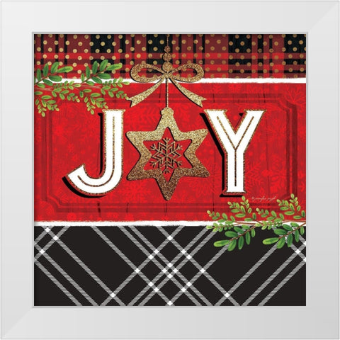 Joy White Modern Wood Framed Art Print by Pugh, Jennifer