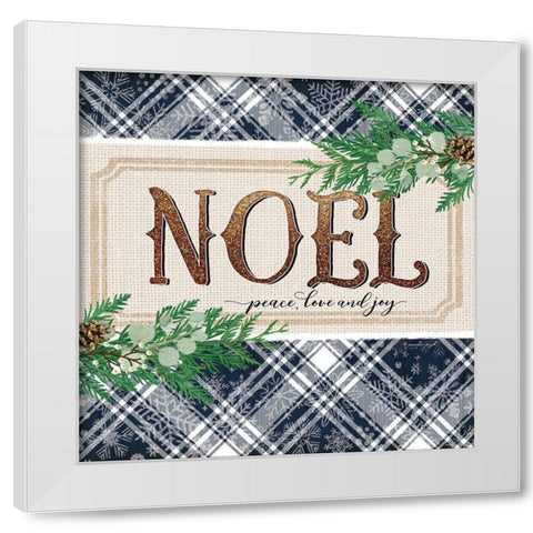 Noel White Modern Wood Framed Art Print by Pugh, Jennifer