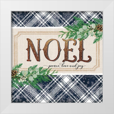 Noel White Modern Wood Framed Art Print by Pugh, Jennifer