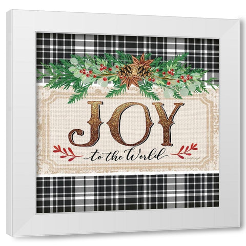 Joy to the World White Modern Wood Framed Art Print by Pugh, Jennifer