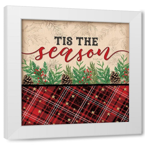 Tis the Season White Modern Wood Framed Art Print by Pugh, Jennifer