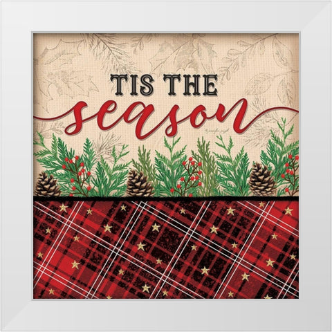 Tis the Season White Modern Wood Framed Art Print by Pugh, Jennifer