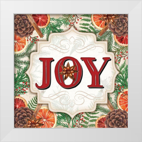 Spice Joy White Modern Wood Framed Art Print by Pugh, Jennifer