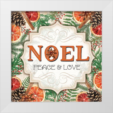 Spice Noel White Modern Wood Framed Art Print by Pugh, Jennifer