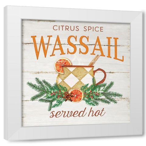 Wassail White Modern Wood Framed Art Print by Pugh, Jennifer