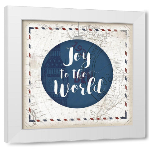 Joy to the World White Modern Wood Framed Art Print by Pugh, Jennifer