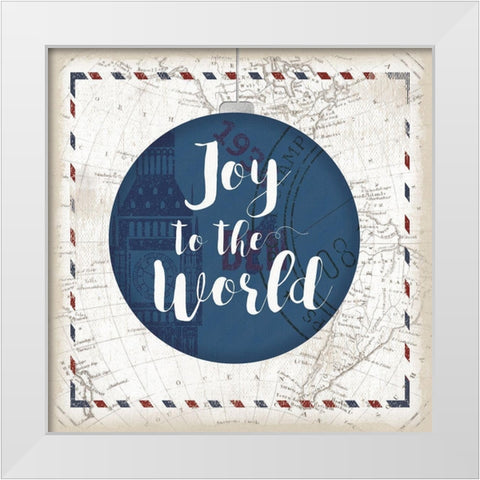 Joy to the World White Modern Wood Framed Art Print by Pugh, Jennifer