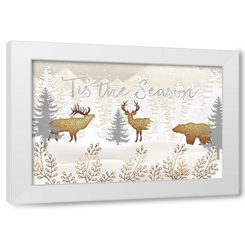 Tis the Season White Modern Wood Framed Art Print by Pugh, Jennifer