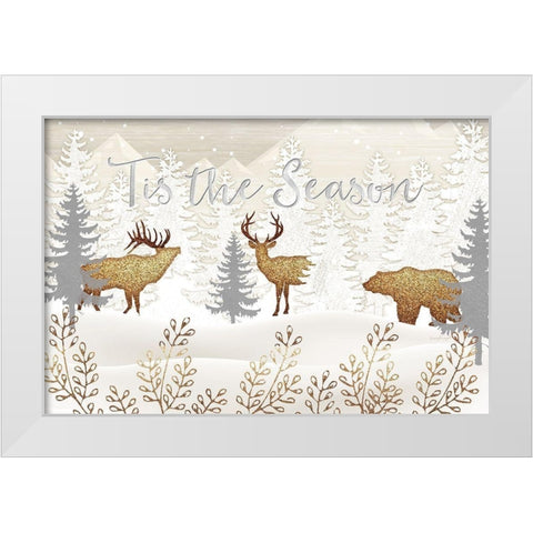 Tis the Season White Modern Wood Framed Art Print by Pugh, Jennifer