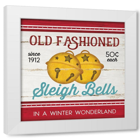 Sleight Bells White Modern Wood Framed Art Print by Pugh, Jennifer