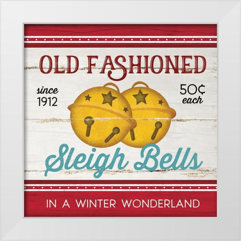 Sleight Bells White Modern Wood Framed Art Print by Pugh, Jennifer